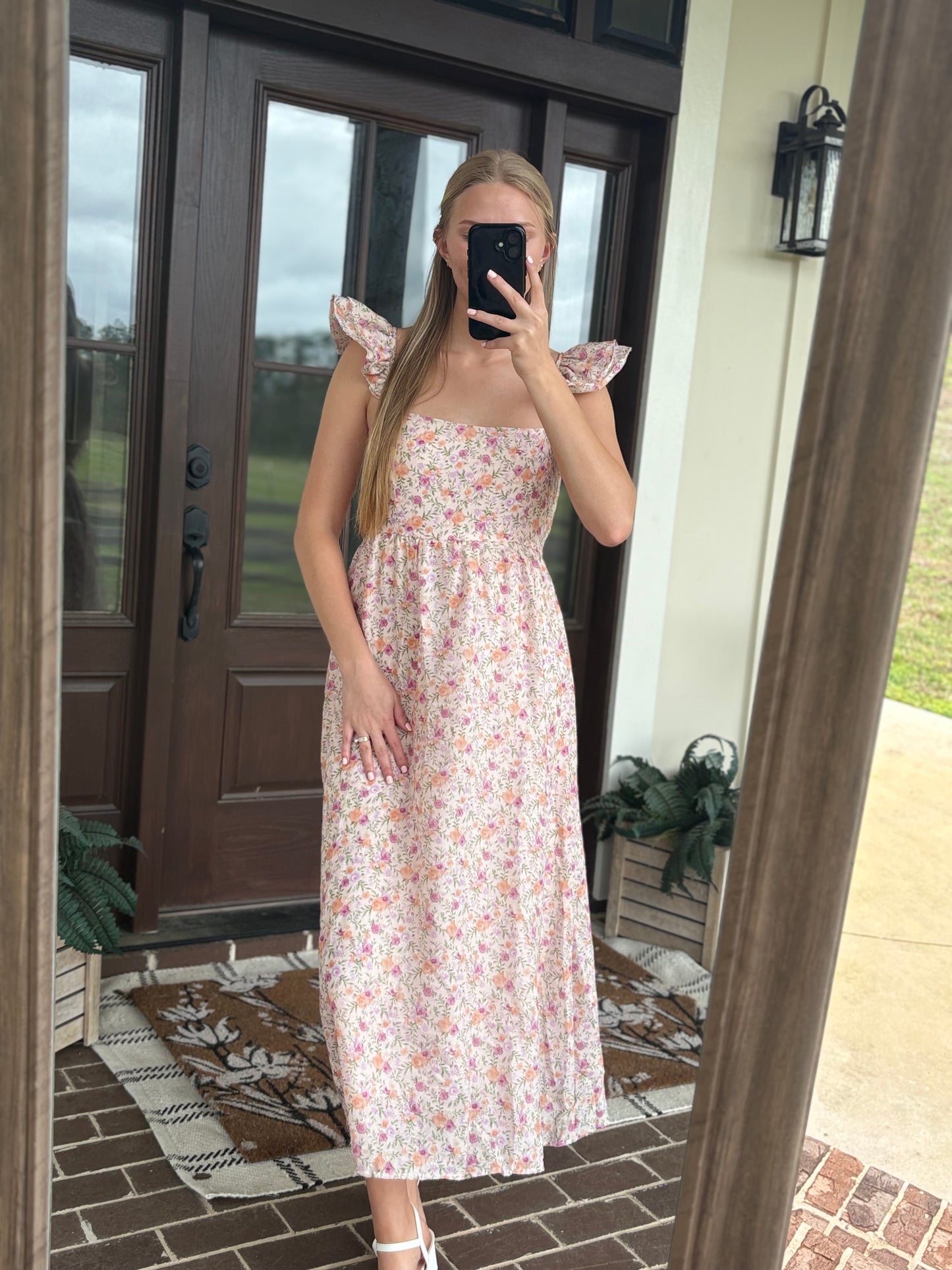 Blush Floral Midi