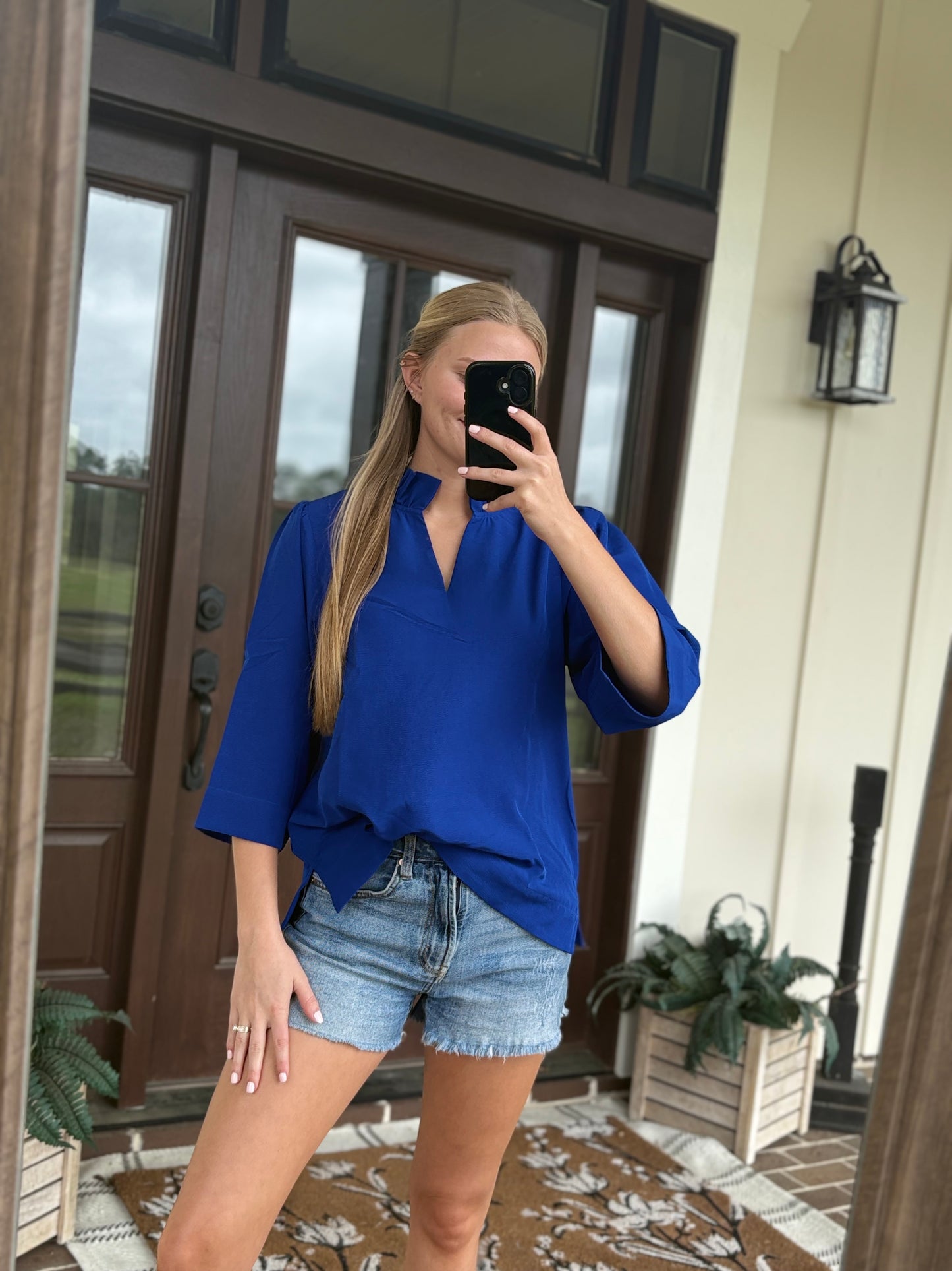 Izzy Royal Blue Blouse