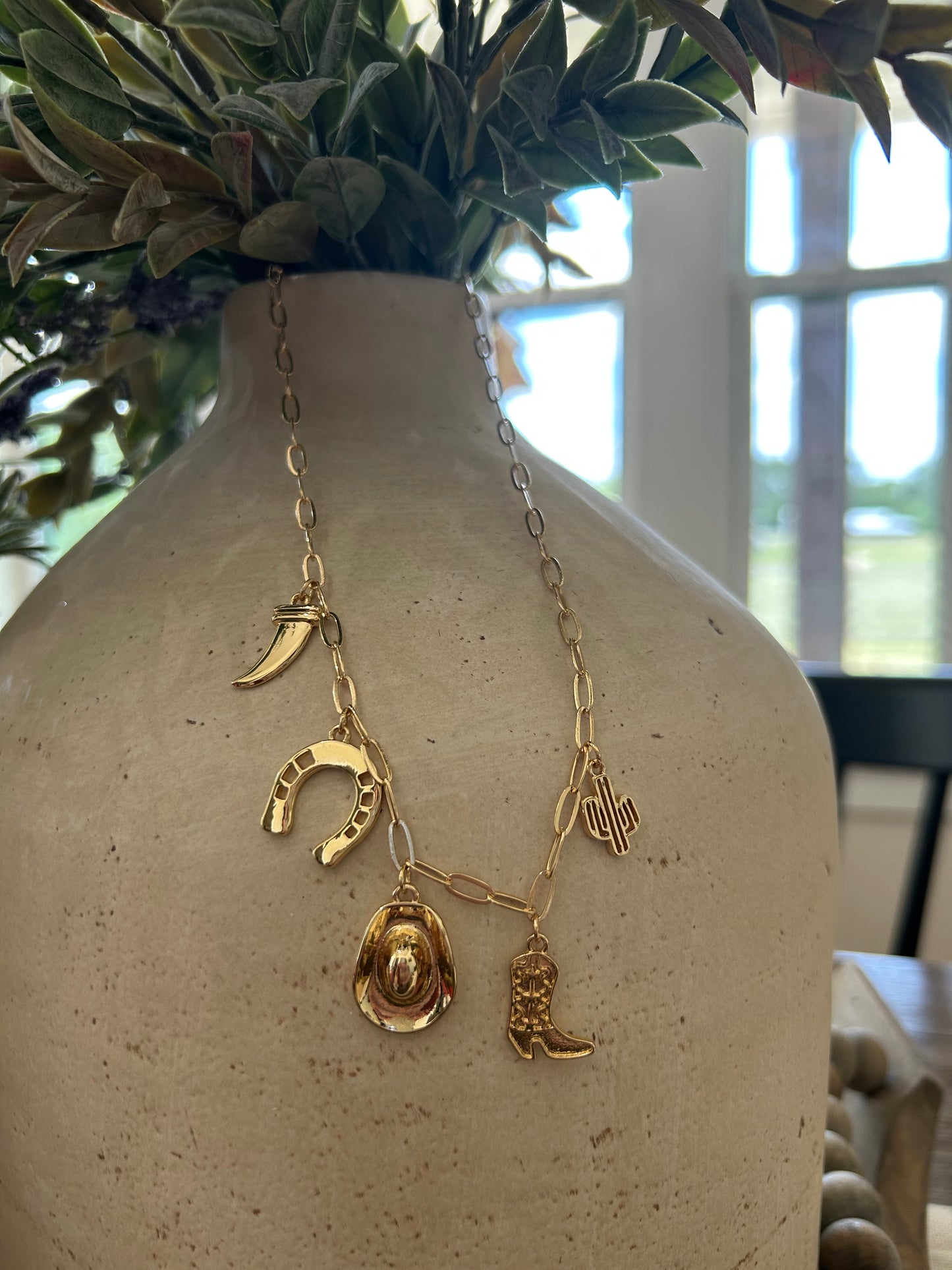 Boots and Hats Charm Necklace