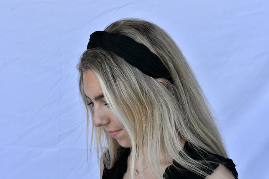 Black Linen Hairband