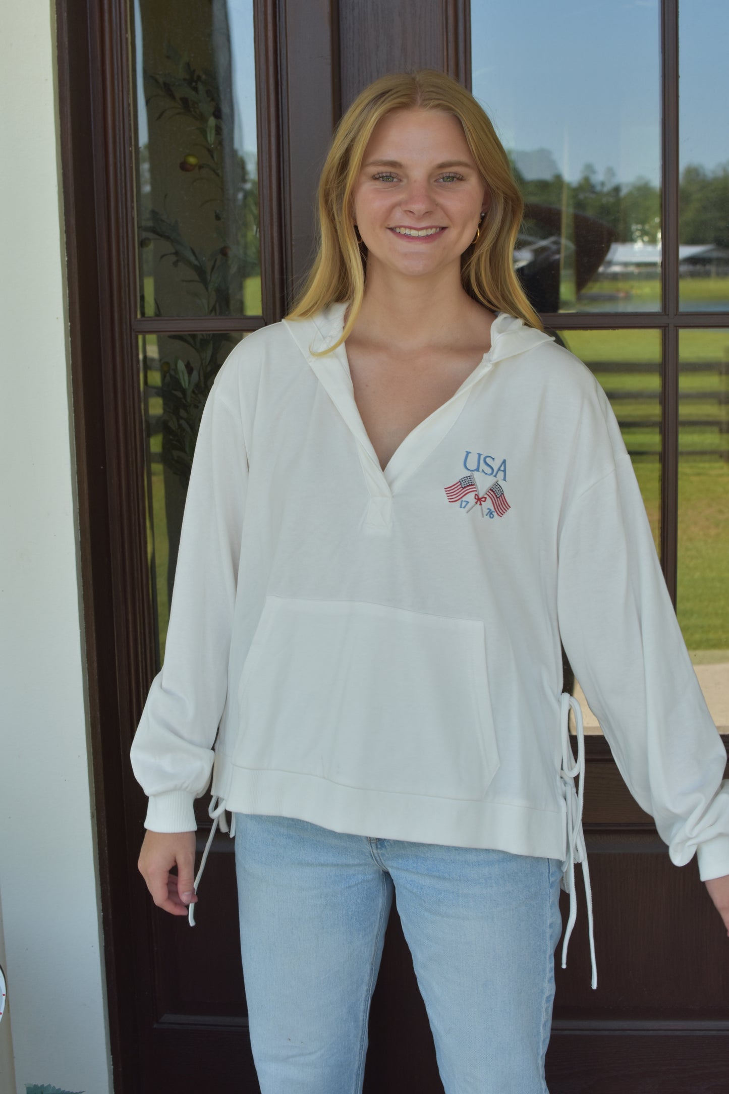 USA Embroidered Quarter Slit