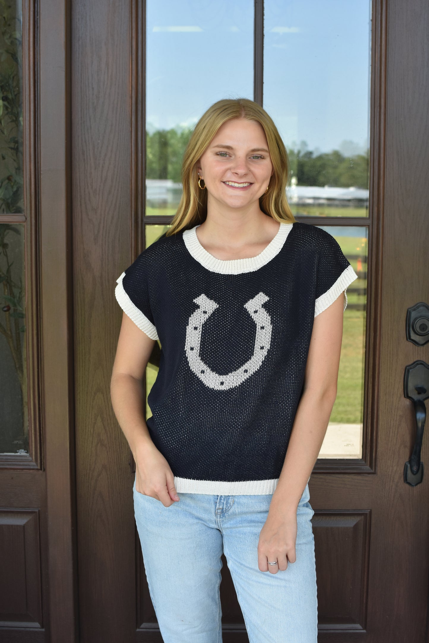Horse Shoe Sweater Vest