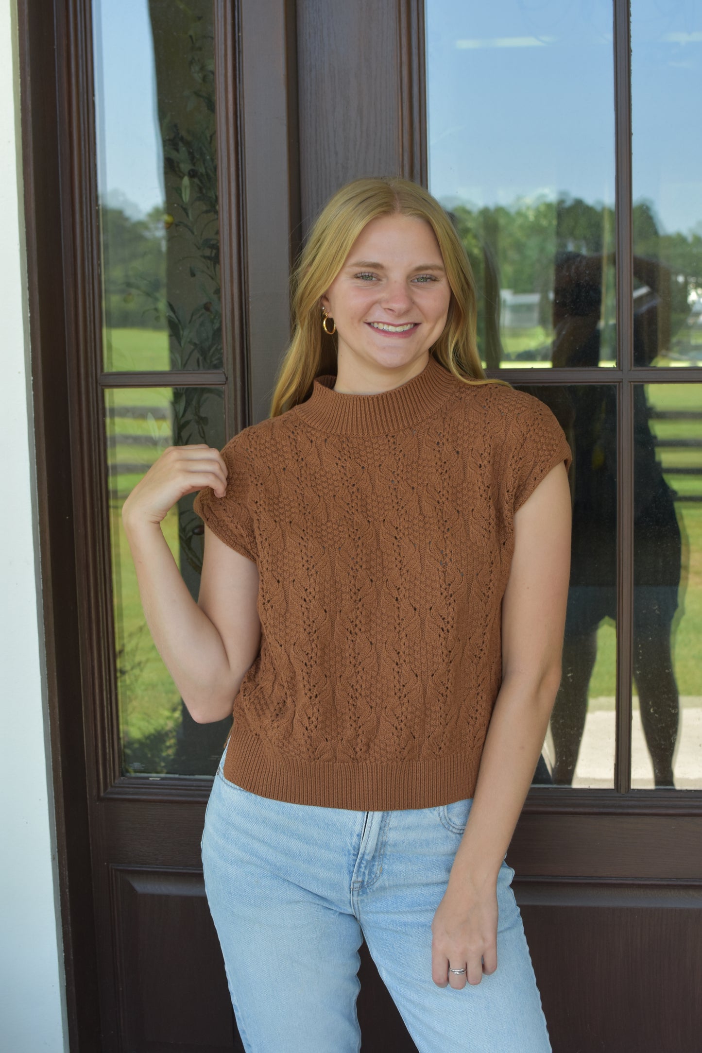 Rusty Knitted Sweater Vest