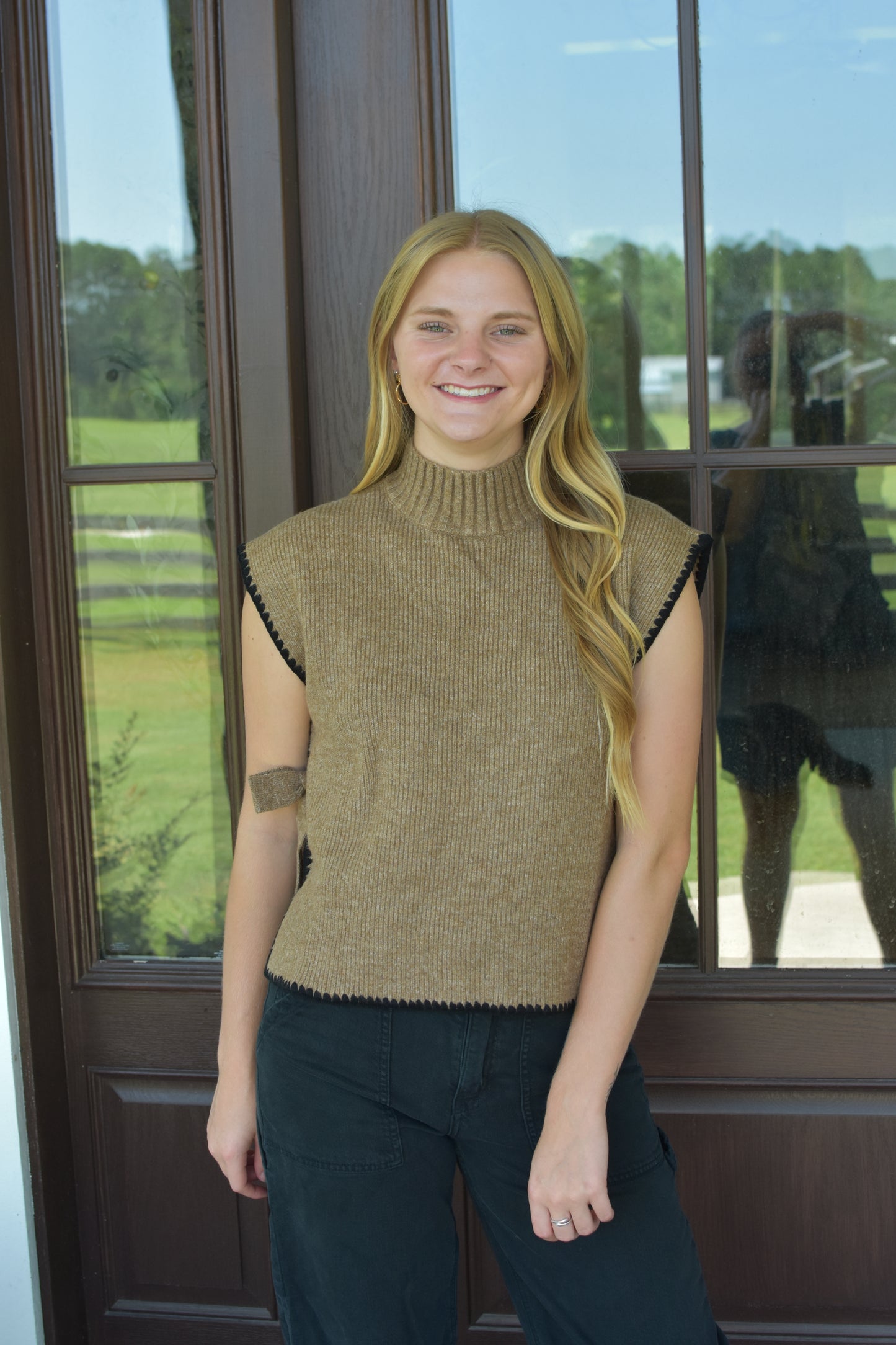 Caramel Brown Tank Top Sweater