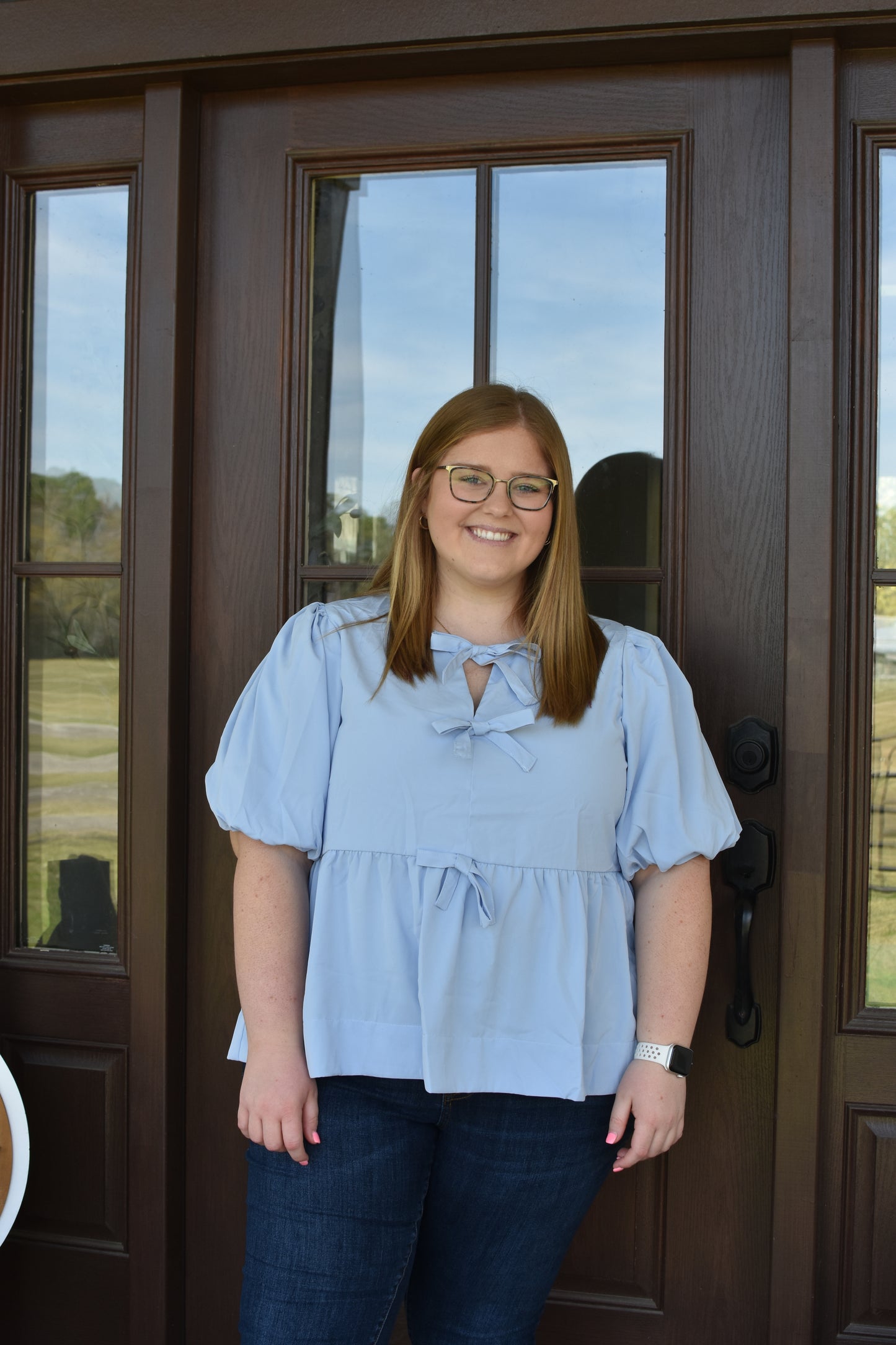 Baby Blue Blouse, CURVY