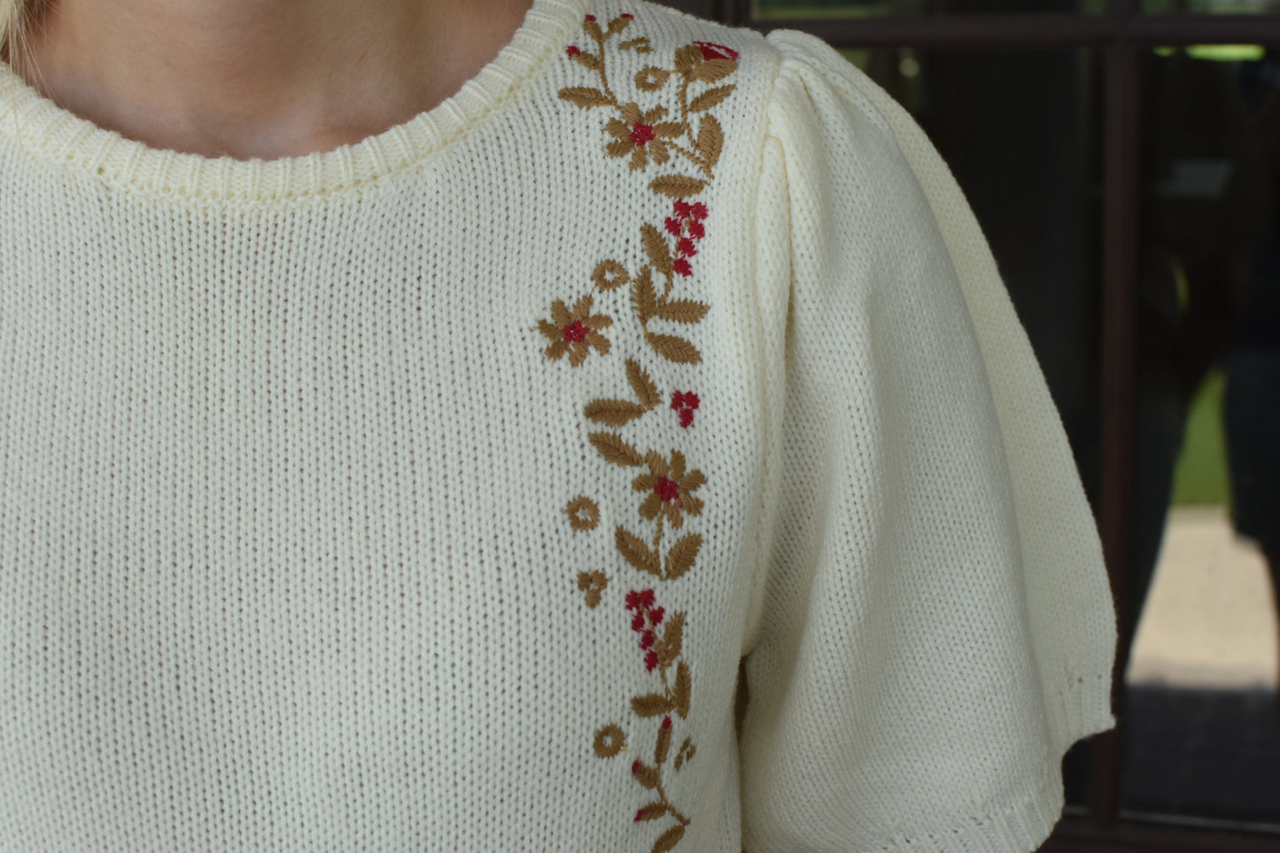 Floral Sweater Top