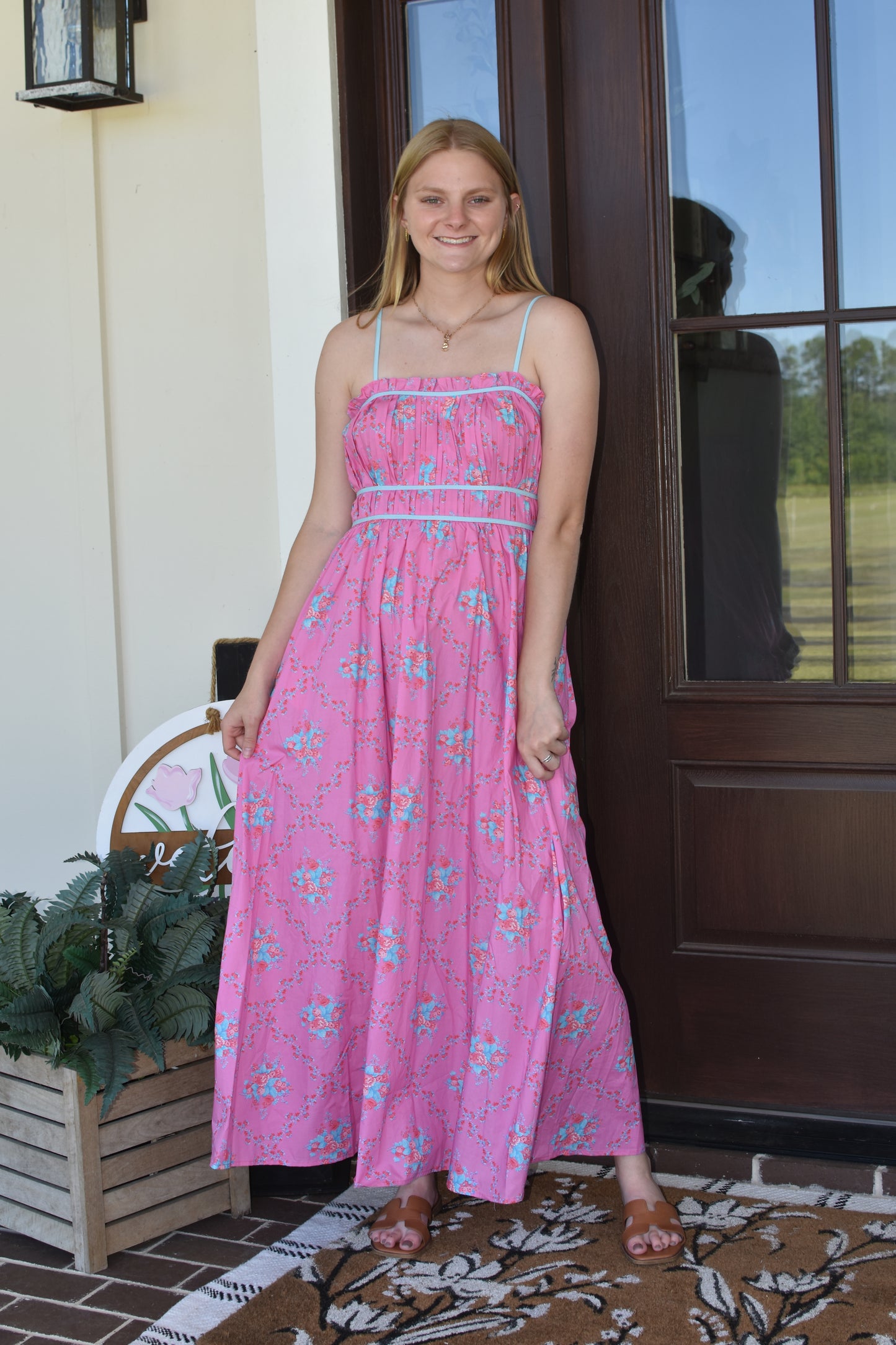 Floral Pleated Maxi