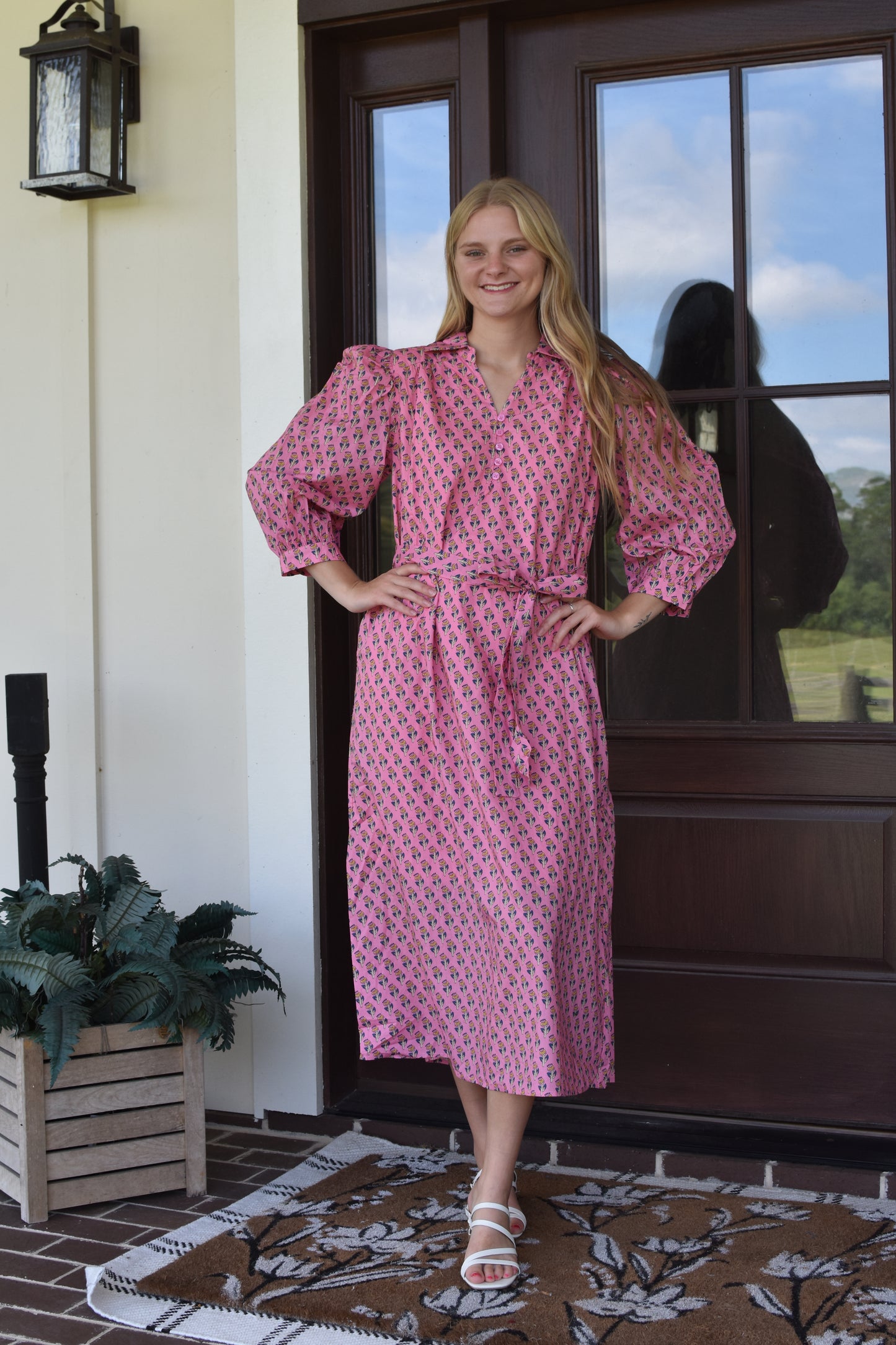 Pink Floral Midi