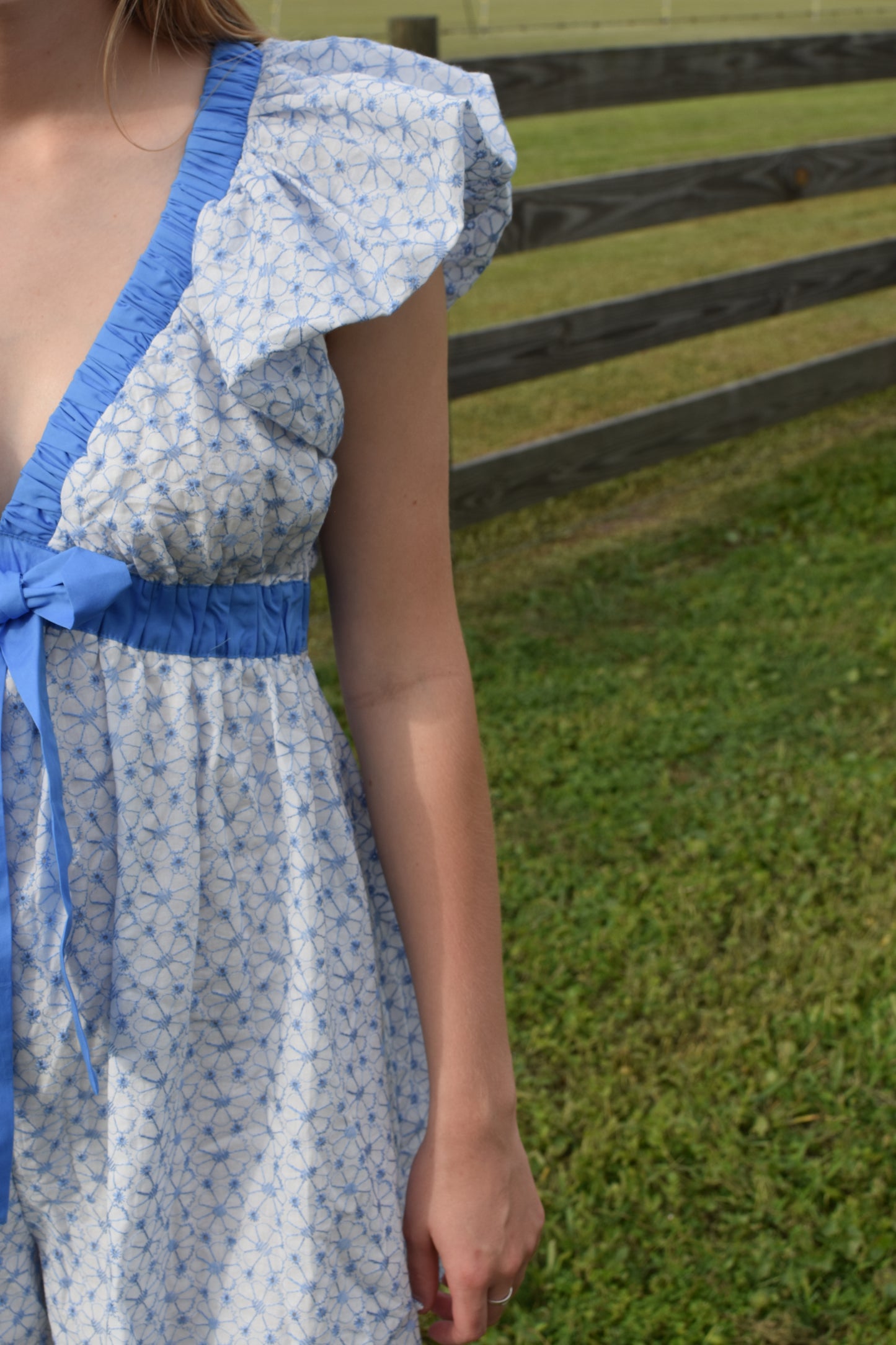 Blue Detailed Romper