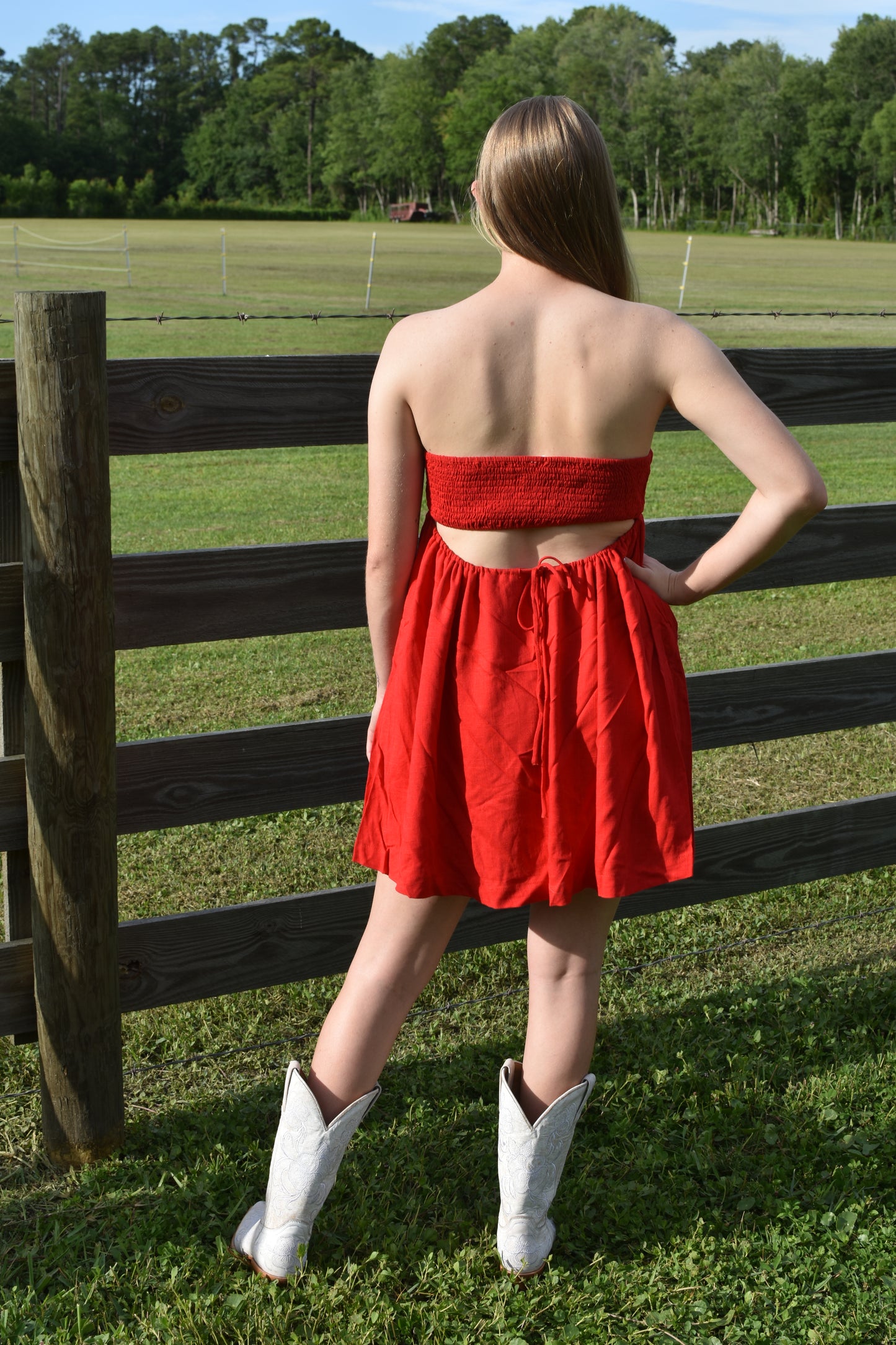 Red Babydoll Tube Dress