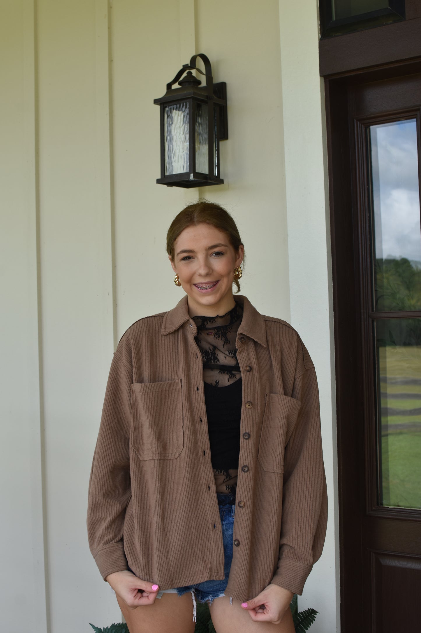 Corduroy Button Up Jacket