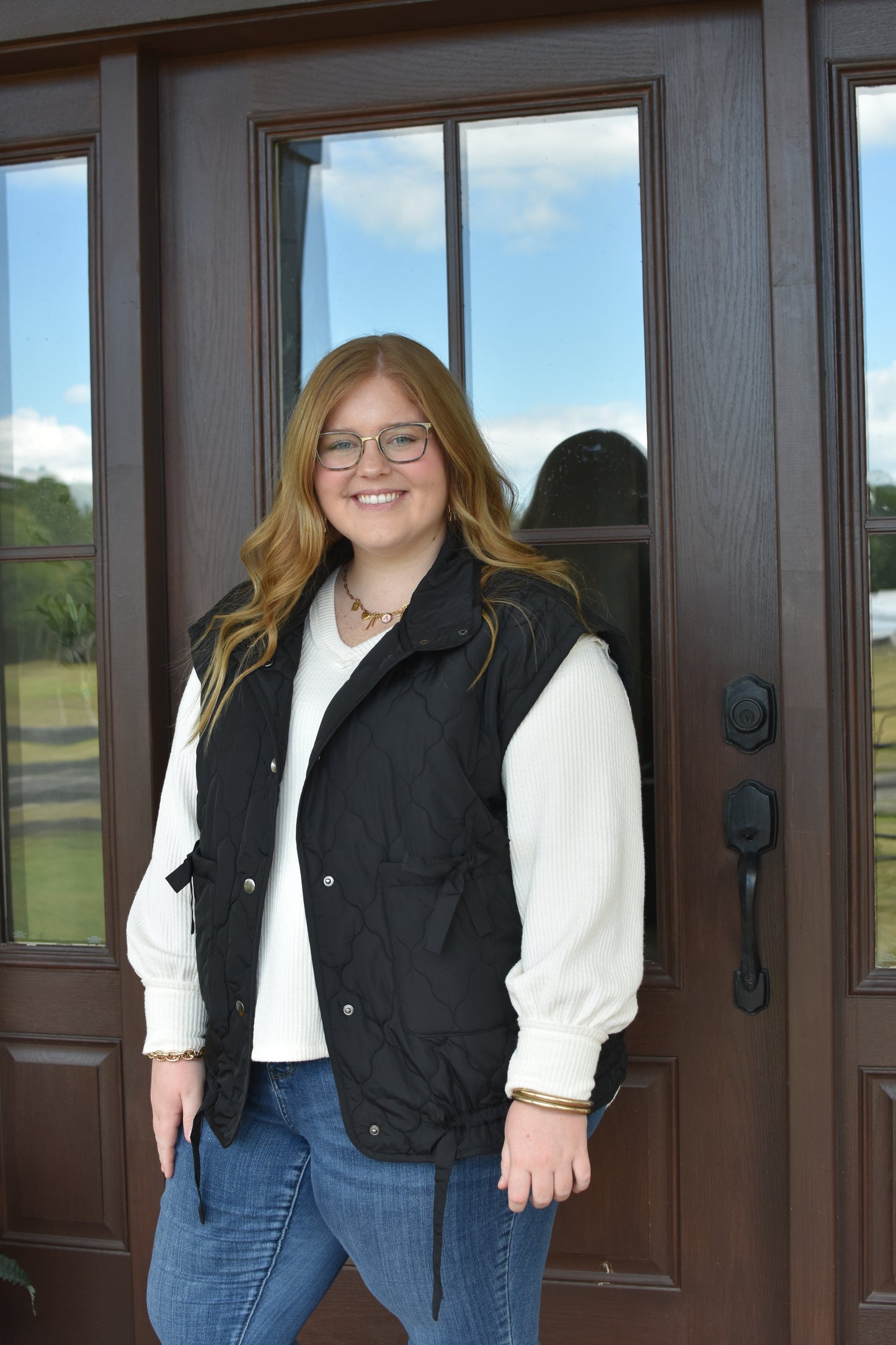 Black Puffer Vest, CURVY