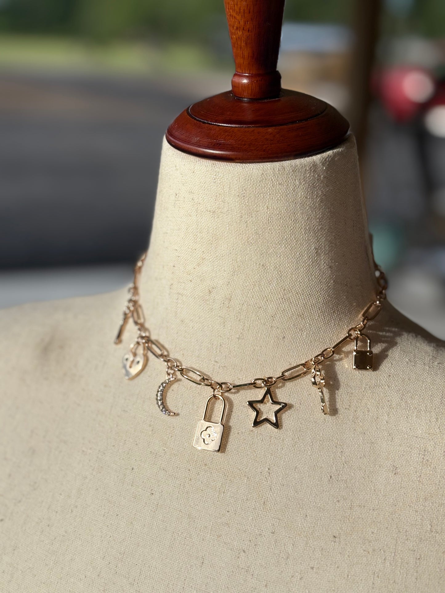 Locks and Stars Necklace