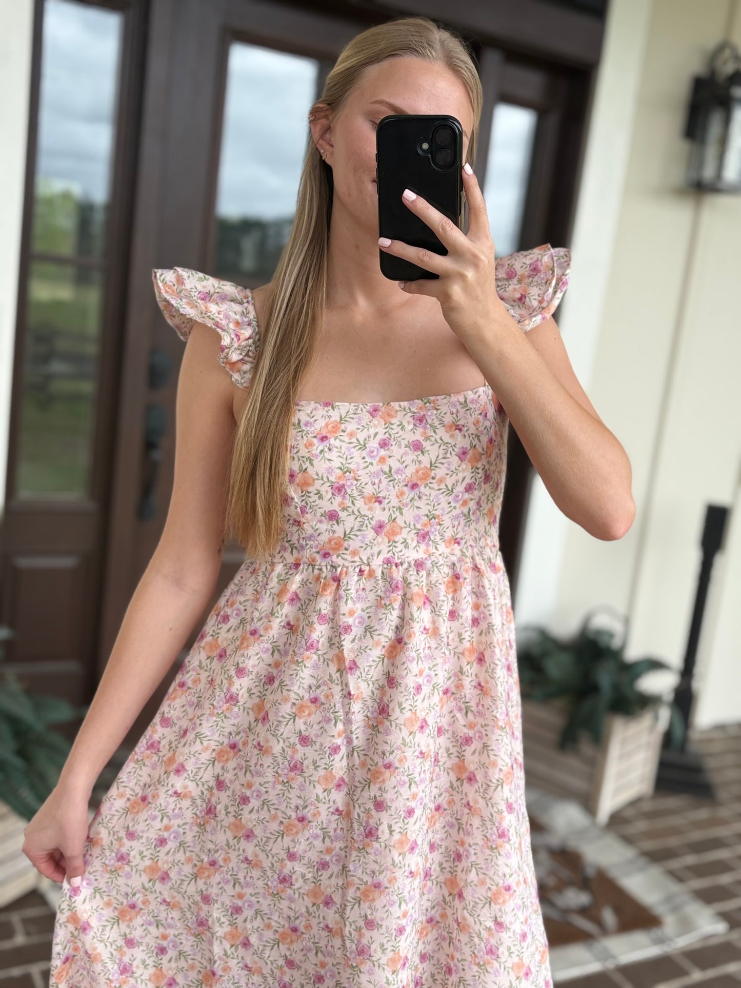 Blush Floral Midi