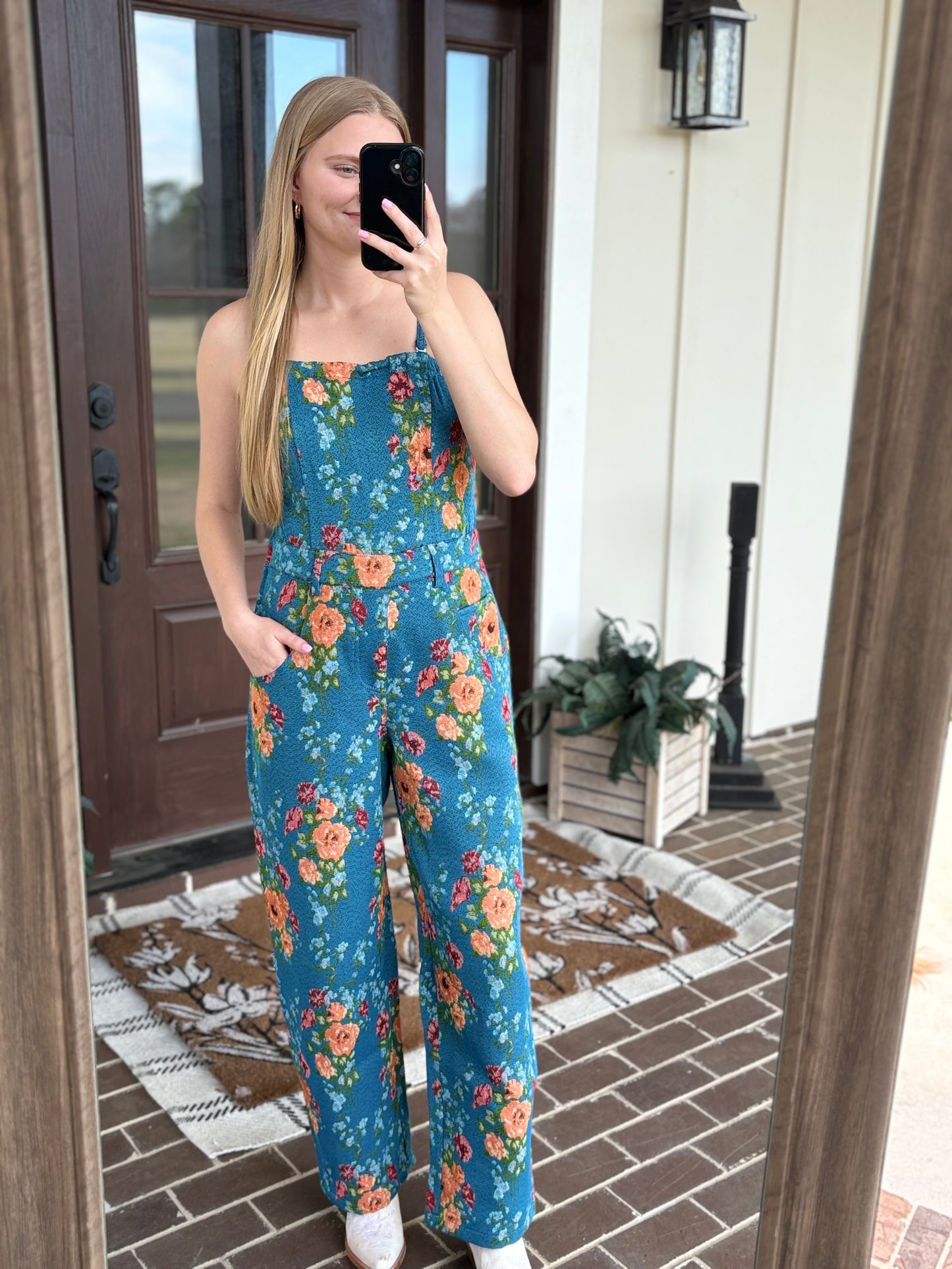 Lily Floral Denim Jumper