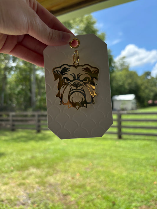 Bulldog Head Keychain