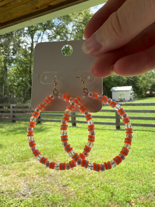 Orange and White Beads