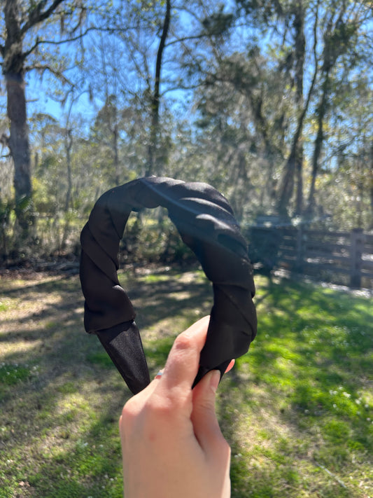 Black Satin Headband