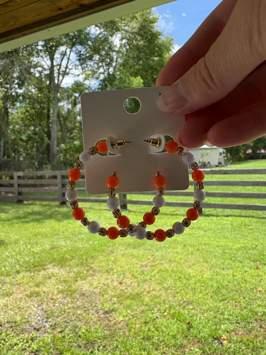 White and Orange Beads