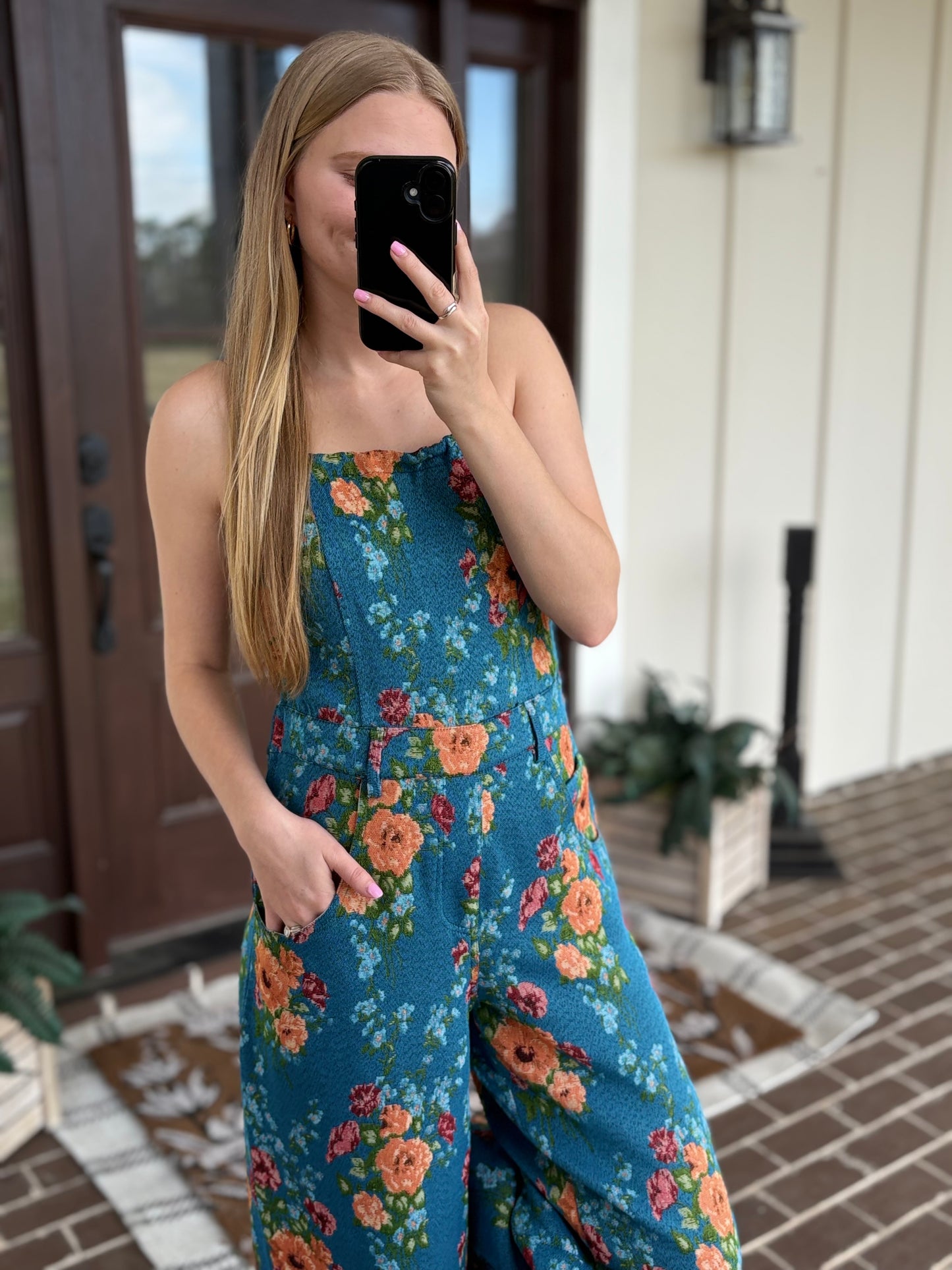 Lily Floral Denim Jumper