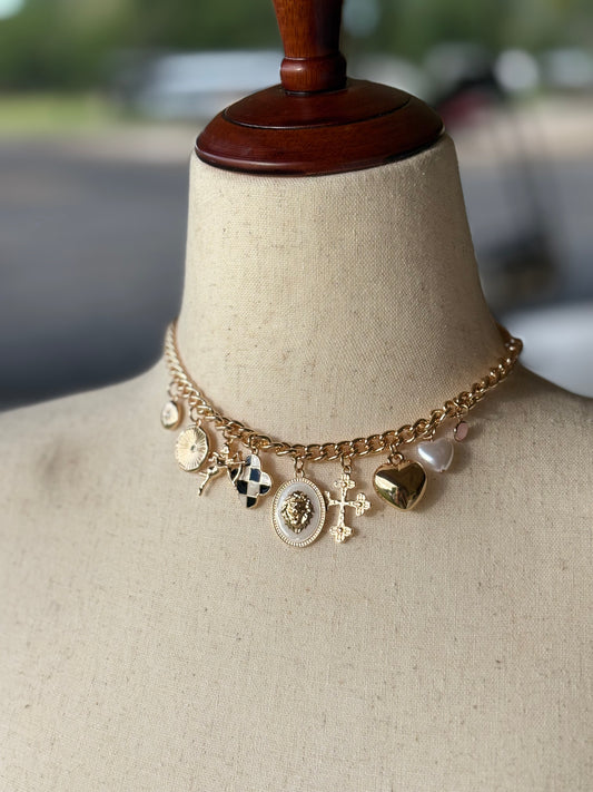 Checkered Charm Necklace