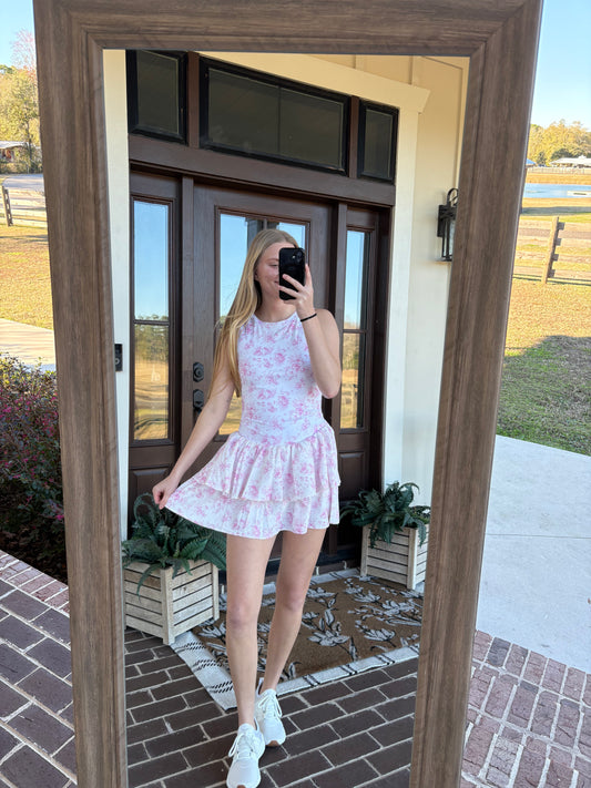 Pink Floral Active Knit Mini