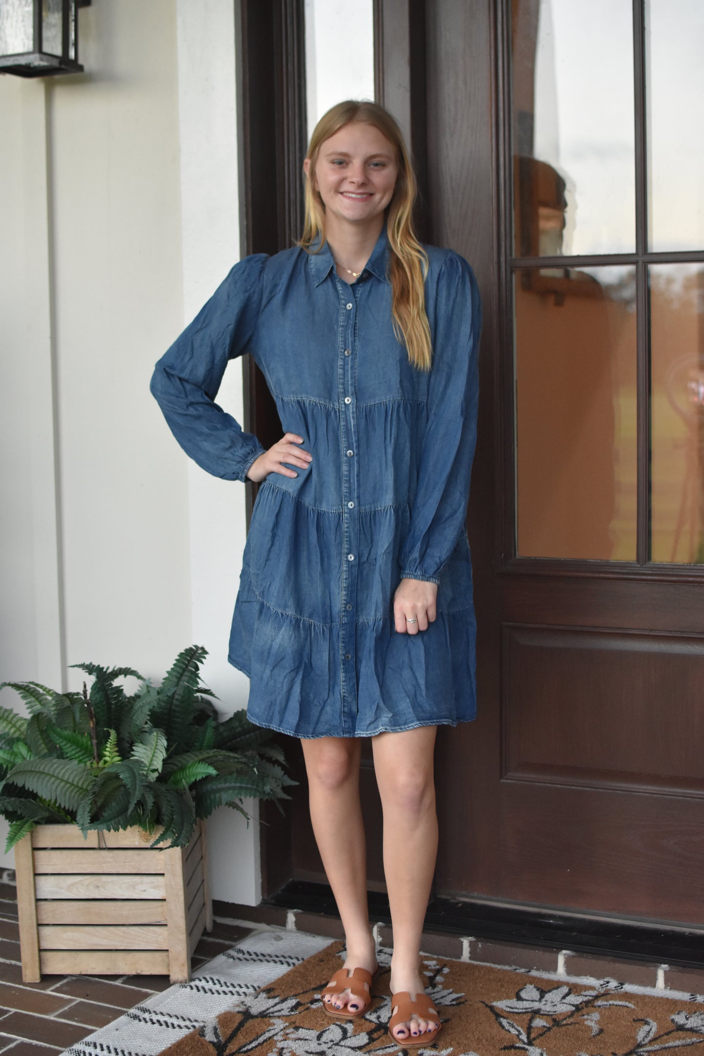 Denim Blue Button Down Dress