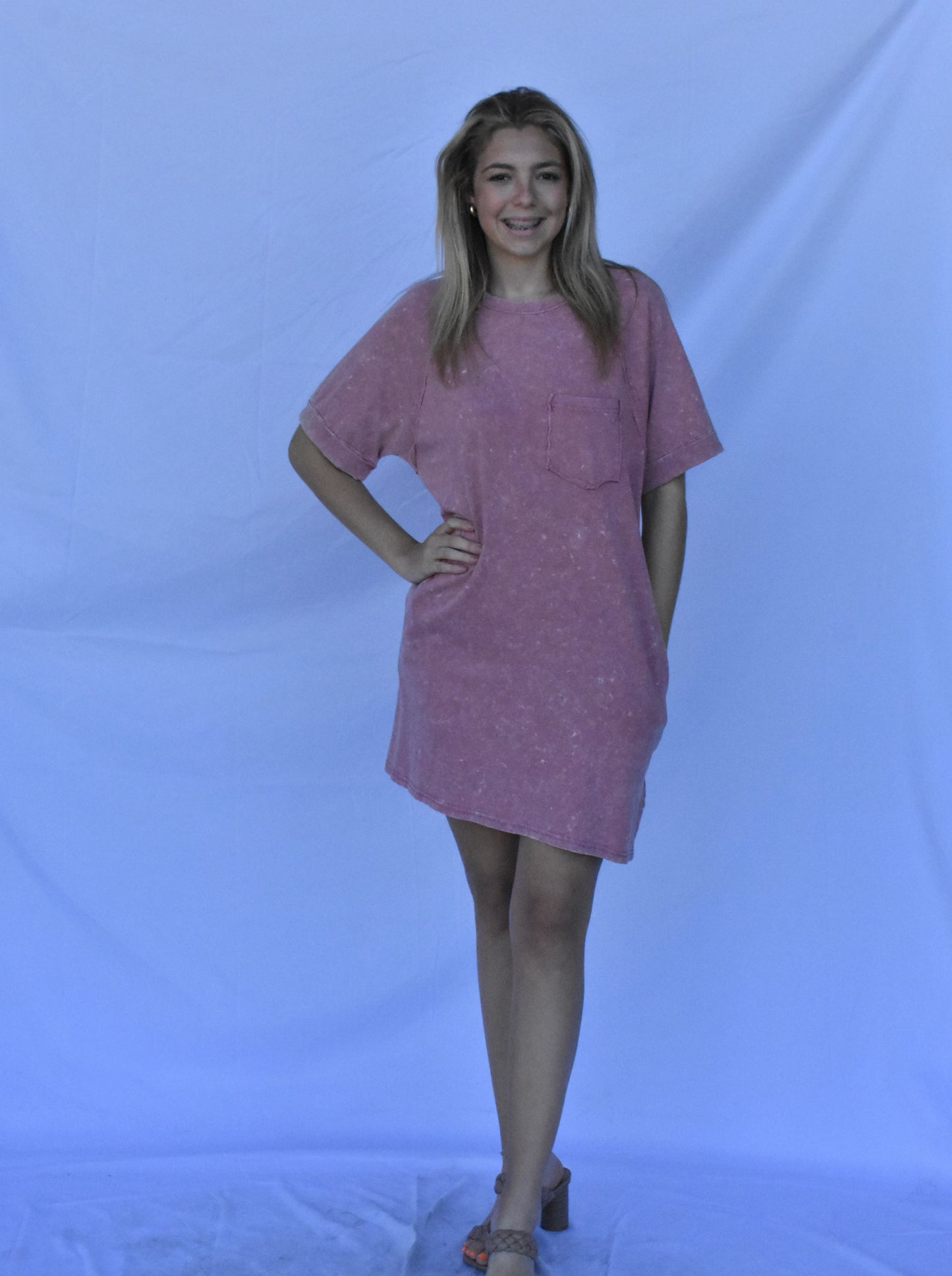 Pink T-shirt Dress