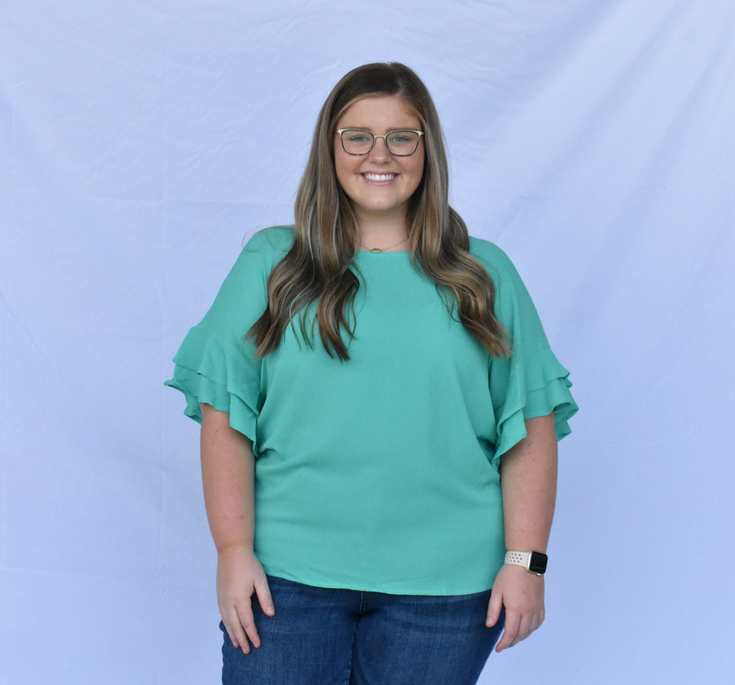 Teal Dress Top, CURVY