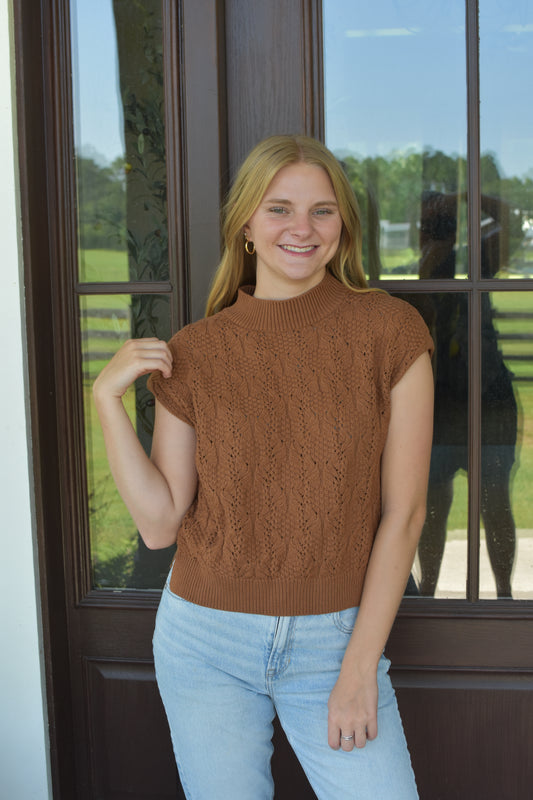 Rusty Knitted Sweater Vest