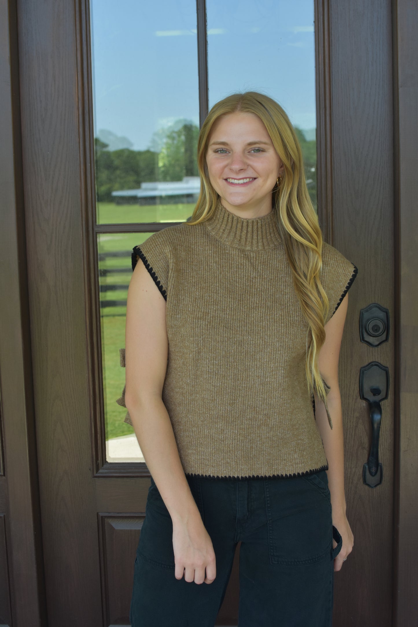 Caramel Brown Tank Top Sweater
