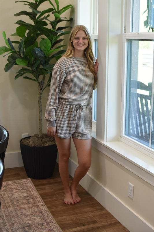 Gingham Lounge Set