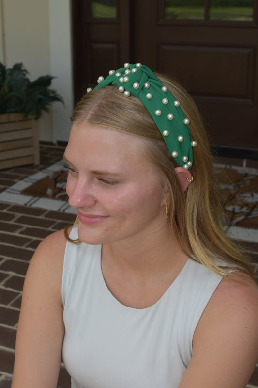 Green Pearls Headbands
