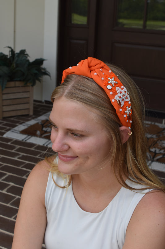 Orange Game Day Star Headband