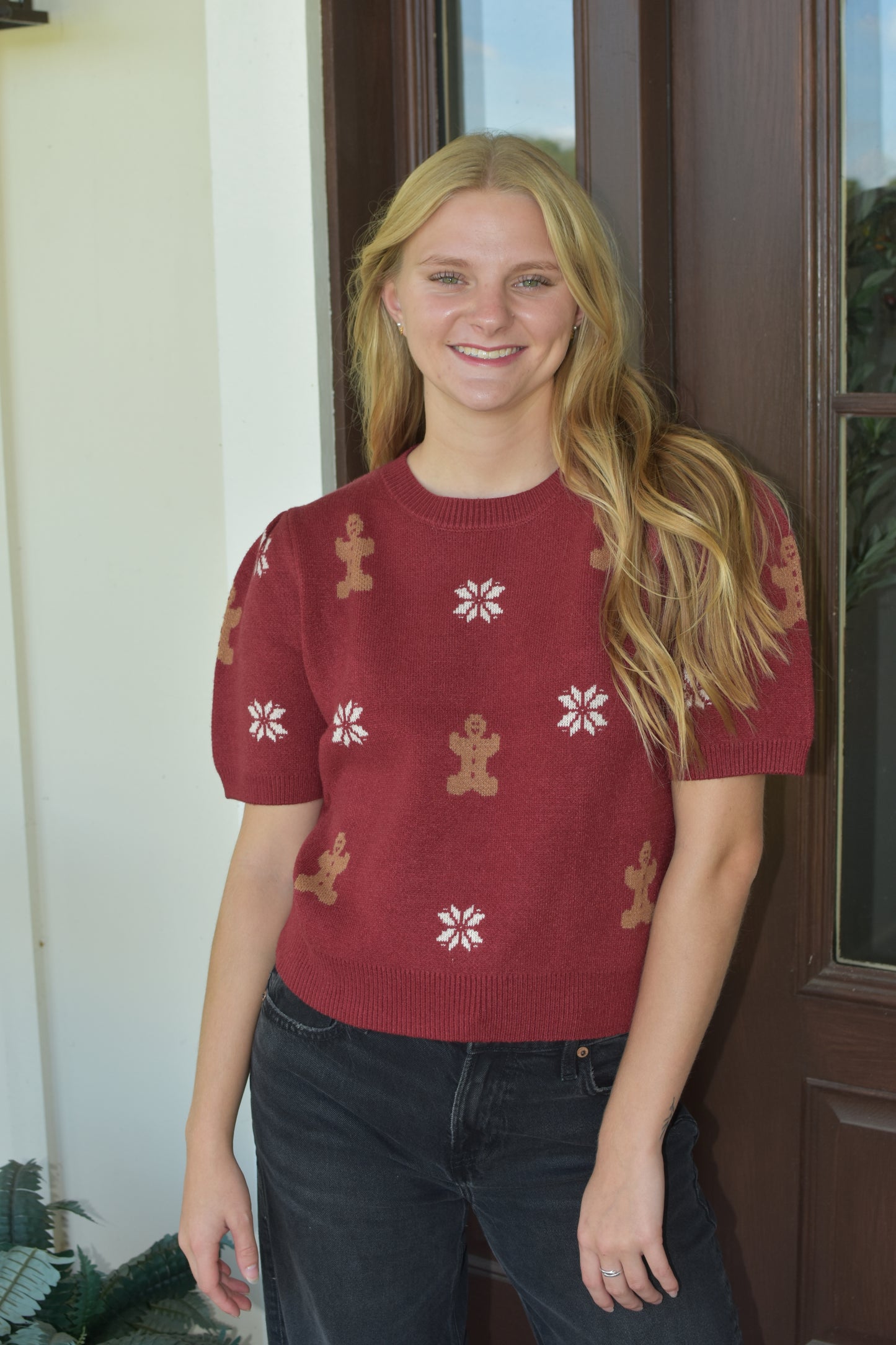 Gingerbread Sweater Top