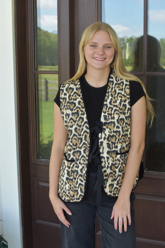 Cheetah Bow Vest