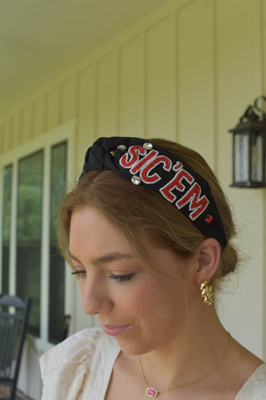 Georgia Beaded Gameday Headbands