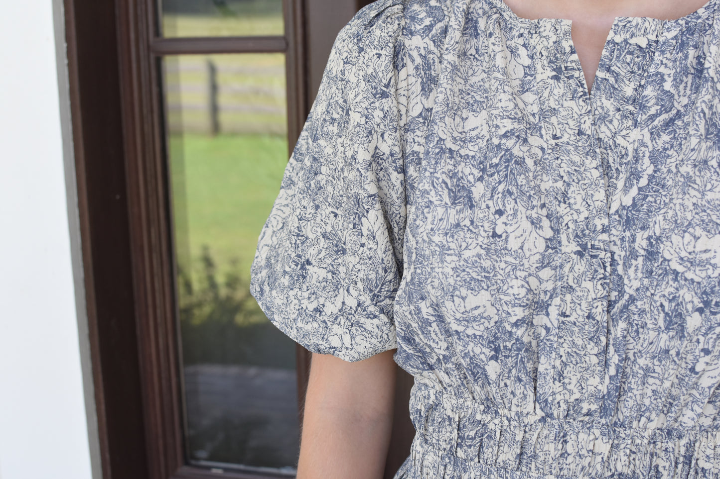 Baby Blue Floral Midi