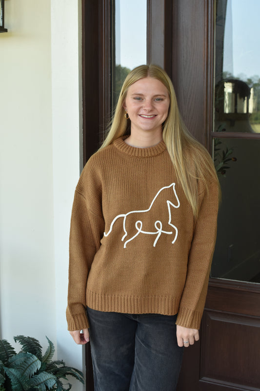 Knitted Horse Sweater