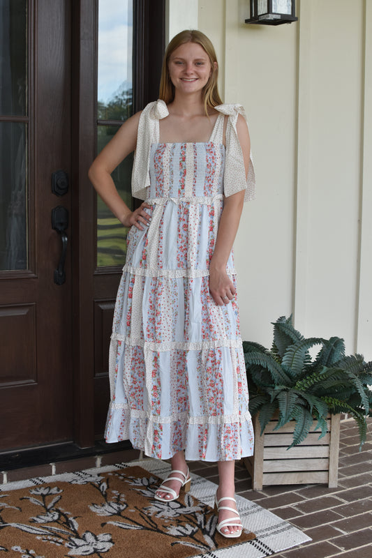 Blue Multi Floral Maxi