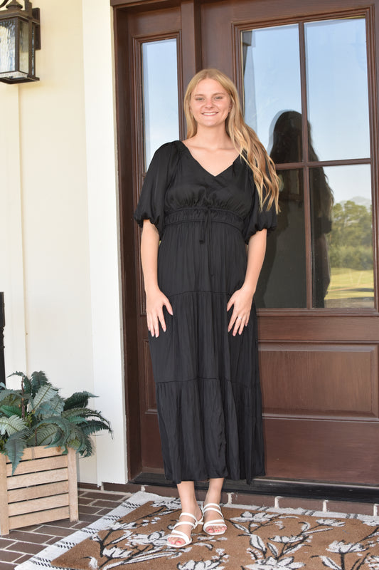 Black Silk Midi