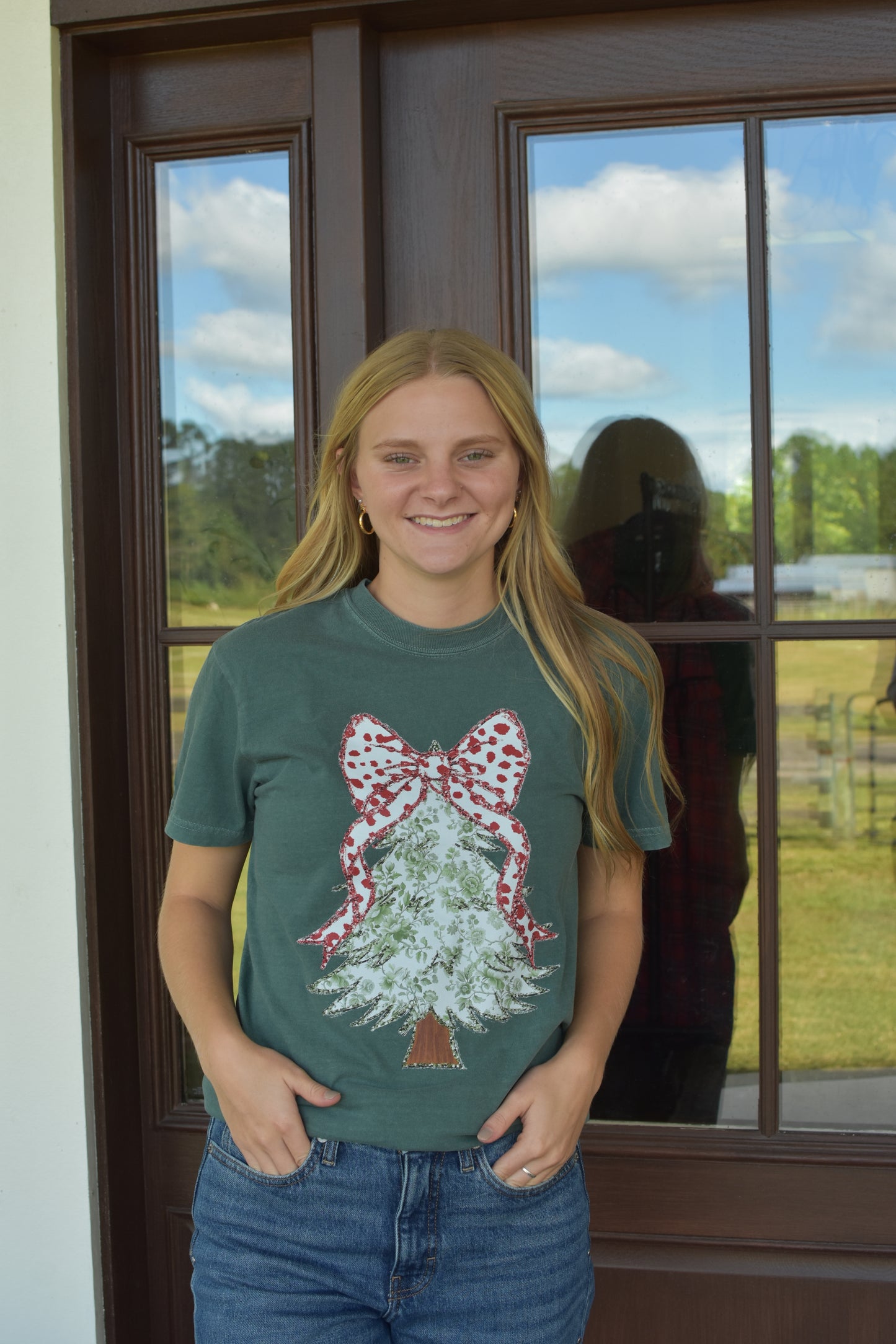 Christmas Tree Bow T-shirt