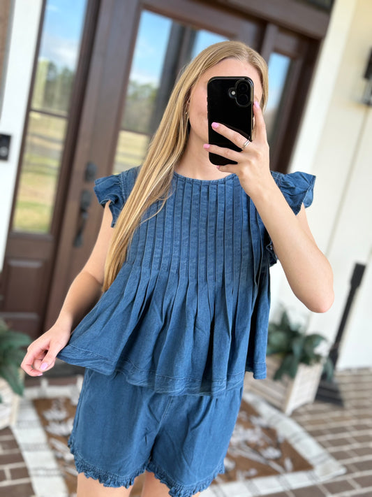 Pintuck Pleated Blouse