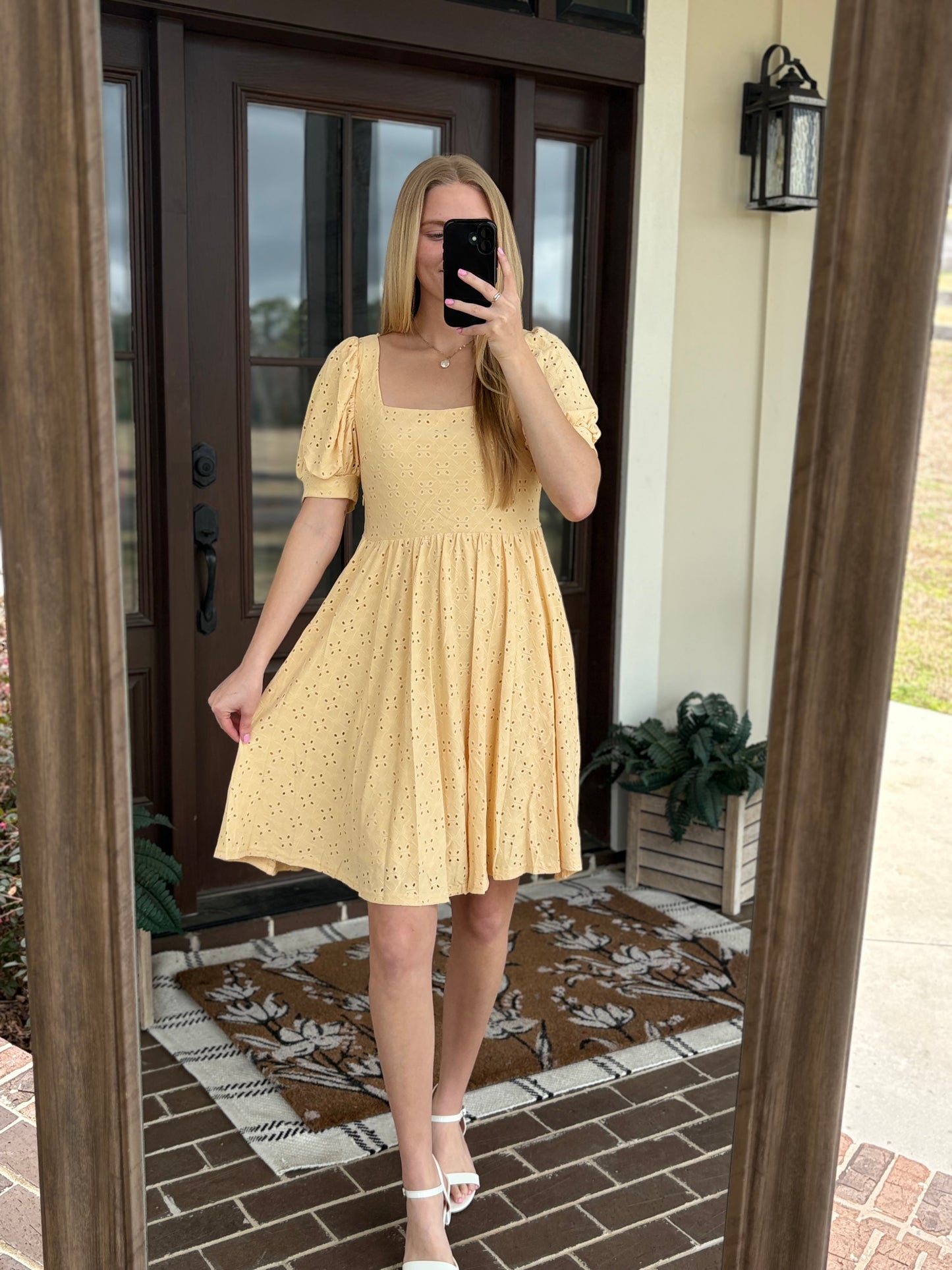 Baby Yellow Eyelet Mini