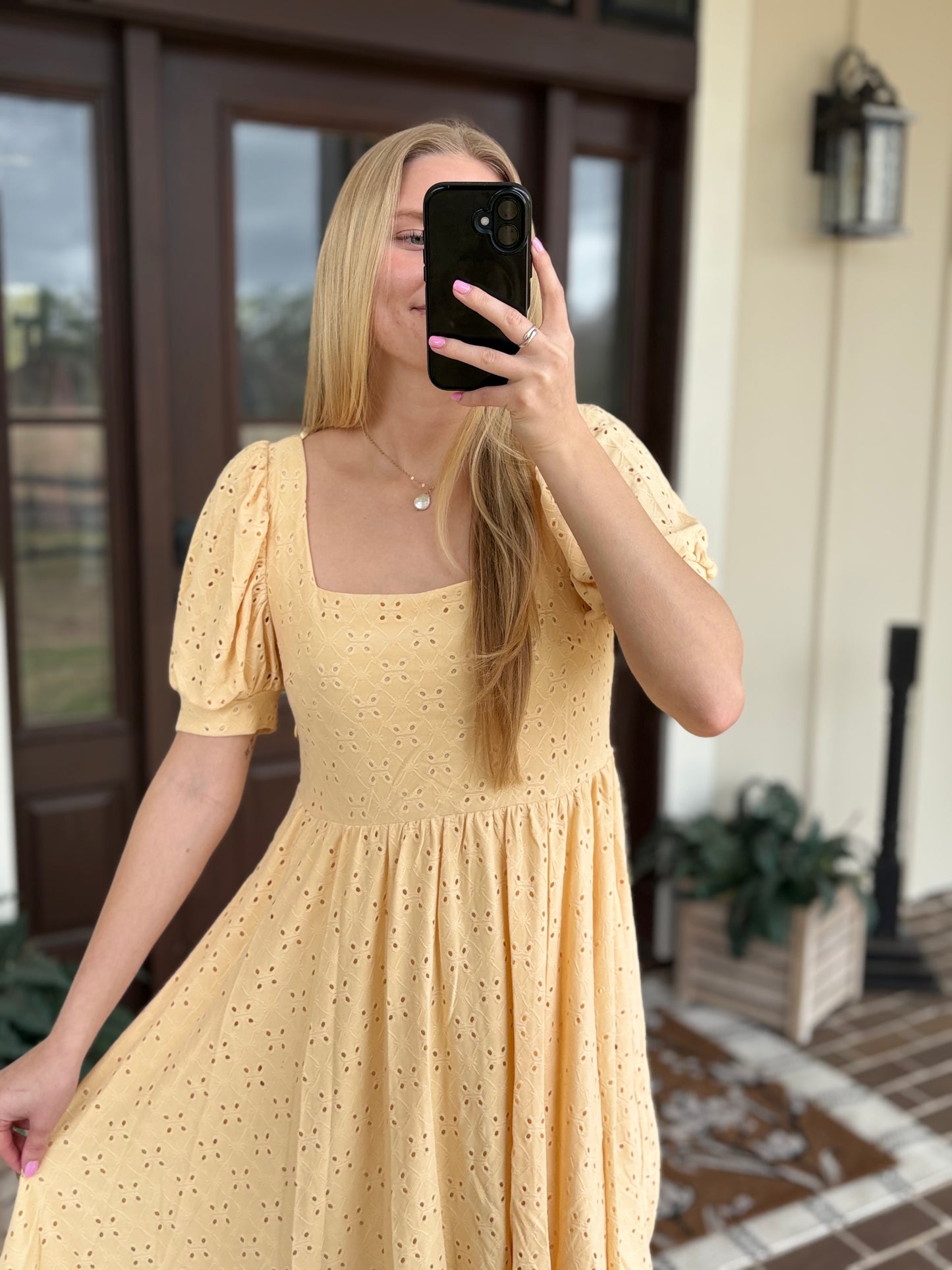 Baby Yellow Eyelet Mini