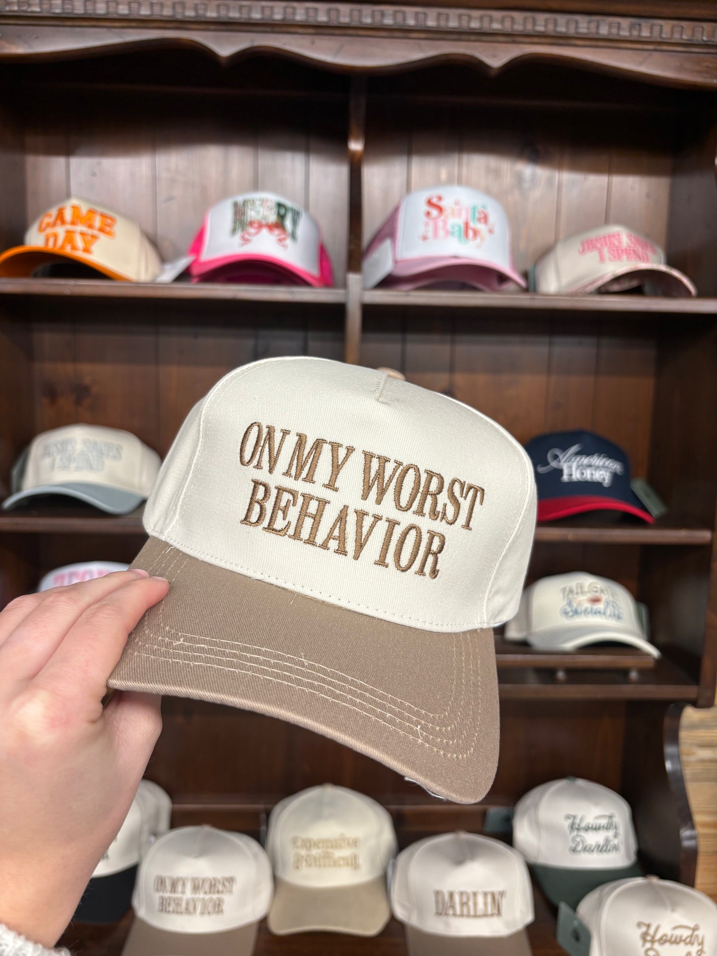 On my worst behavior Cap