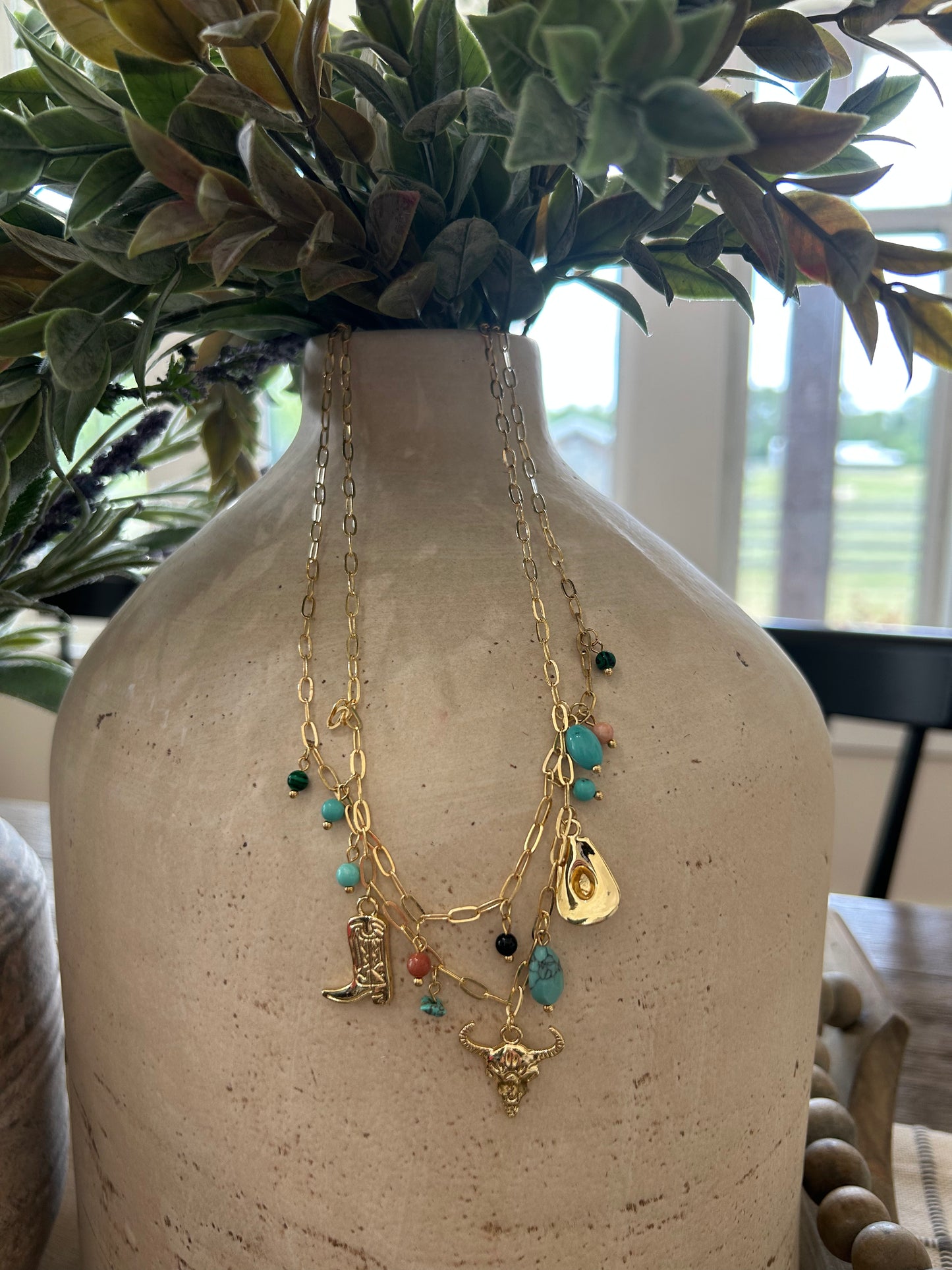 Aqua Charm Necklace